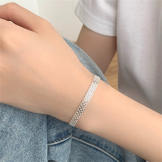 Women's 925 Sterling Silver Vintage Weave Necklace