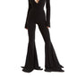 See-through Solid Color High Waist Tight Speaker Long Sleeve Slacks