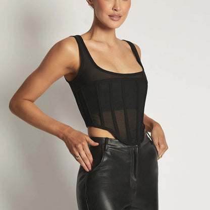 Double-layer Camisole Women's Bottoming Coat Small Shirt European And American T-shirt Women