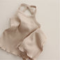 Children's Ribbed Suspenders Pajamas Suit
