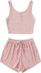 Women's Fashion Slim Fit Vest Shorts Set