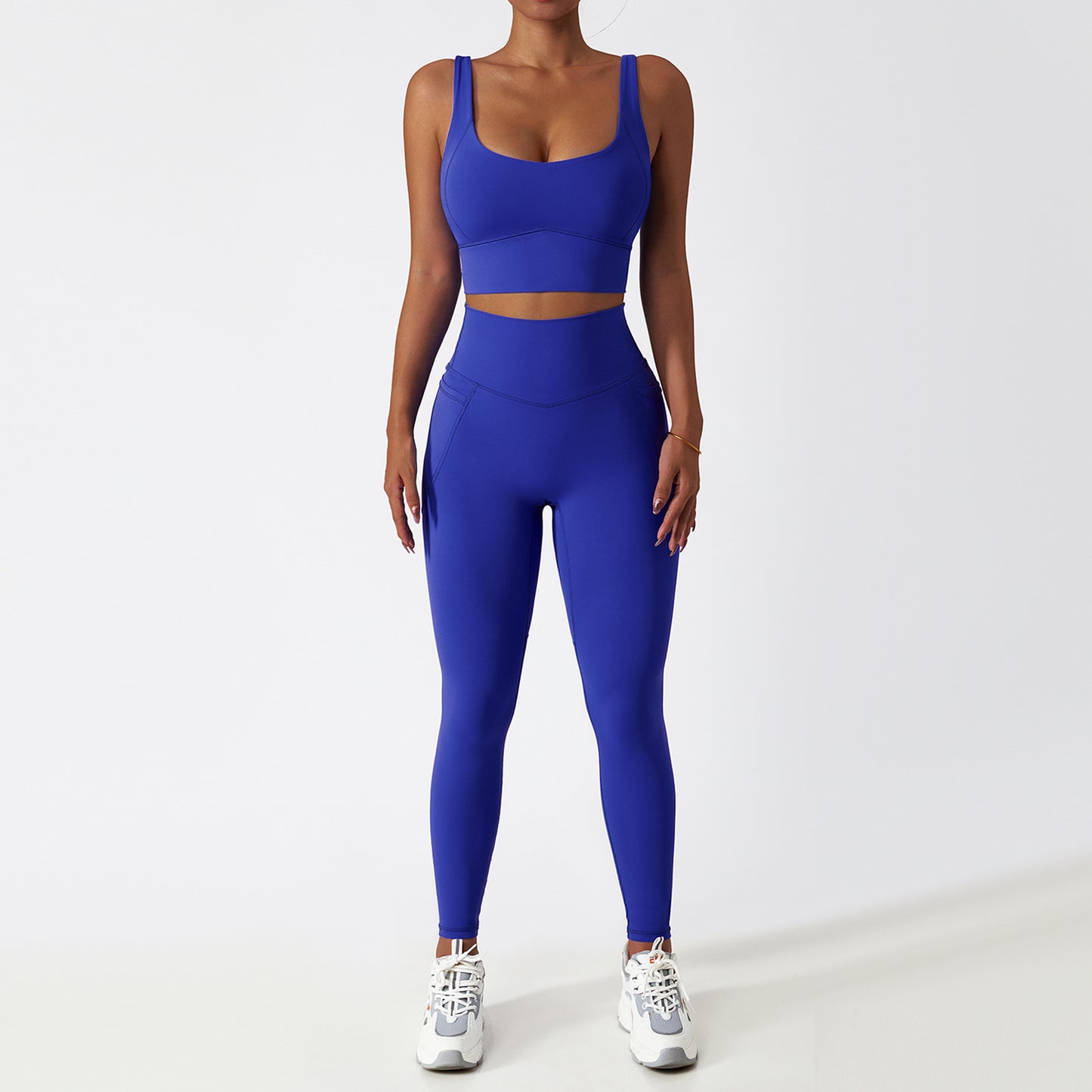 Quick-drying Tight Yoga Clothing Women's Pocket Running Sports Suit