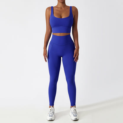 Quick-drying Tight Yoga Clothing Women's Pocket Running Sports Suit