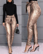 Belle Champagne Stretch Sequin Pants