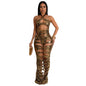 Backless Dress Metallic Women