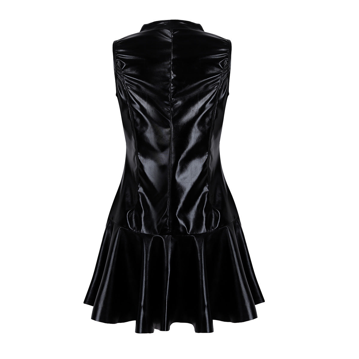 Patent Leather Halter Cutout Bodysuit Ladies Underwear