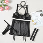 Summer Thin Satin Mesh Bra Hip Skirt