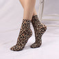 Leopard Print Large Flower Printed Multi-color Socks Sexy Girly Style Summer Breathable Anti-snagging