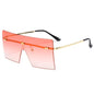 Vintage Oversized Square Rimless Sunglasses Women Luxury