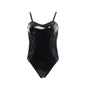 Women's Black Lace Home One Piece Pajamas