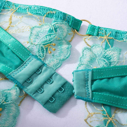 Women's Fashion Bra Set Embroidery