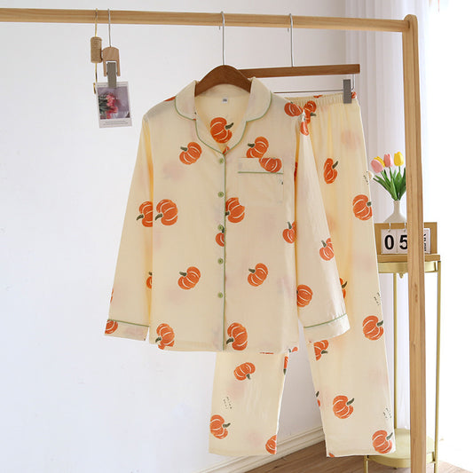 Women's Pajamas Pure Cotton Double-layer Gauze Homewear Suit
